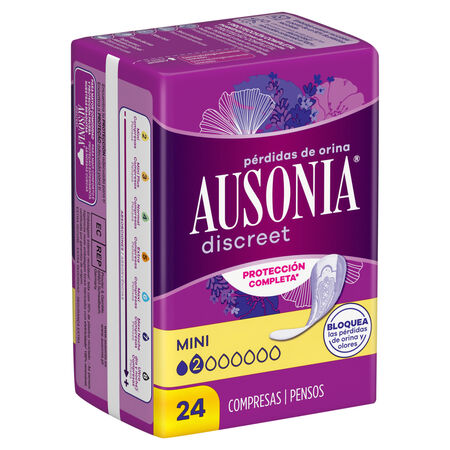 Compresa Discreet Ausonia 24 unidades Mini Protección Completa