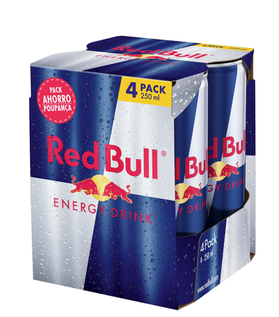 Bebida energ&eacute;tica Red Bull 25cl pack 4
