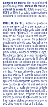 Repelente mosquito Bodyplus 100ml