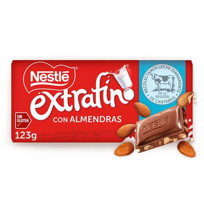 Chocolate con leche almendras Nestl&eacute; 123g