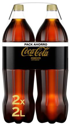 Refresco cola Coca-Cola 2l pack botella 2 zero az&uacute;car zero cafe&iacute;na