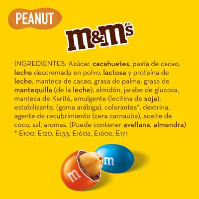 Chocolatina de chocolate con leche y rellenos de cacahuete M&M's 200g 