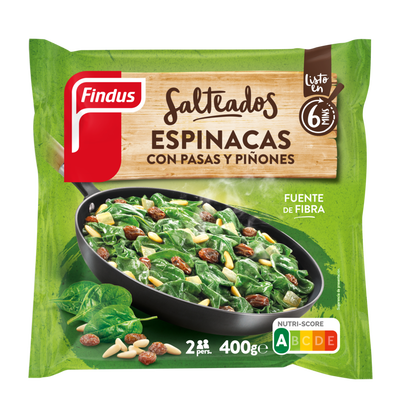 Espinacas Findus 400g con pasas y piñones