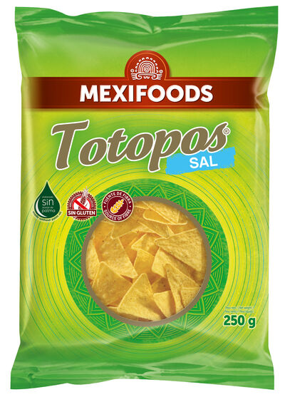 Nachos de ma&iacute;z Totopos Mexifoods 250g