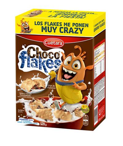 Cereales rellenos de chocolate Chocoflakes Cuétara 520g