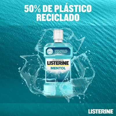 Ejuague bucal sin alcohol Listerine 250 ml mentol