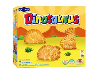 Galleta formato familiar Dinosaurus Artiach 411g