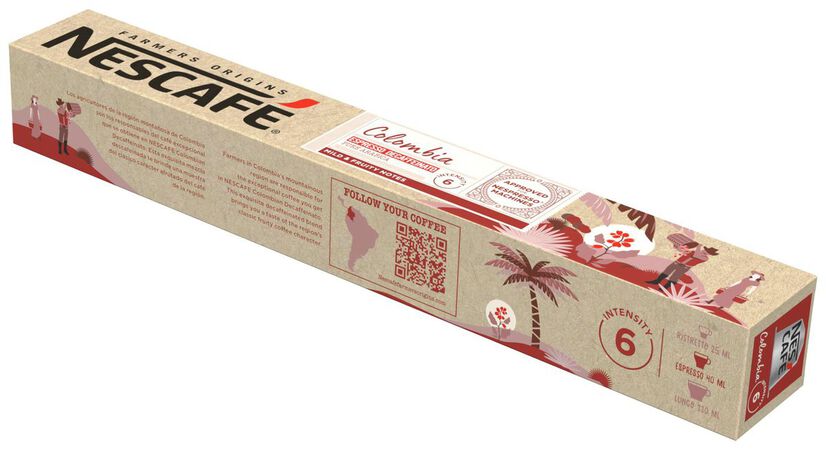 Café descafeinado origen colombia Nescafé 10 cápsulas intensidad 6
