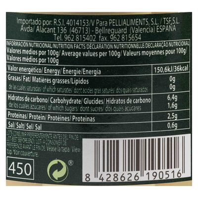 Palmito entero Pelli 250g