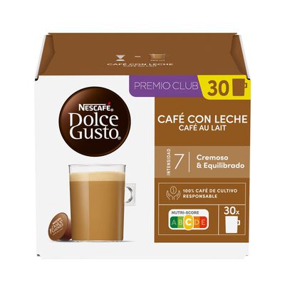 Caf&eacute; con leche Nescaf&eacute; Dolce Gusto 30 c&aacute;psulas