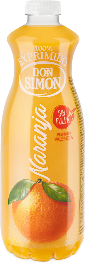 Zumo de naranja sin pulpa 100% natural de la huerta Don Simon 1l