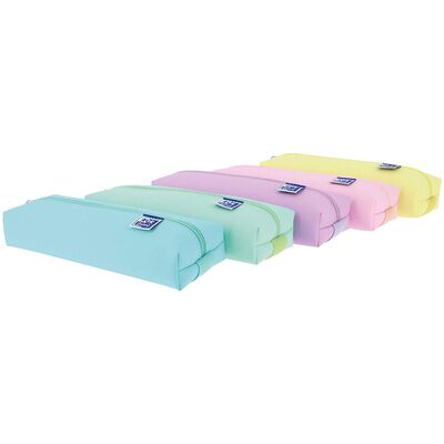 Estuche rectangular mediano Oxford pastel