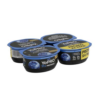 Yopro prote&iacute;na Danone pack 4 con arandanos