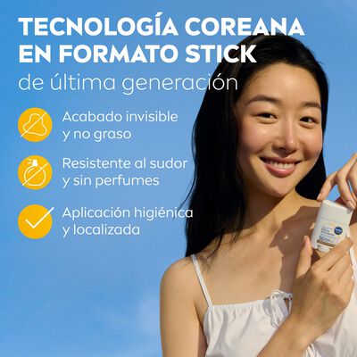 Crema solar facial stick con factor de protecci&oacute;n 50 Nivea 15ml