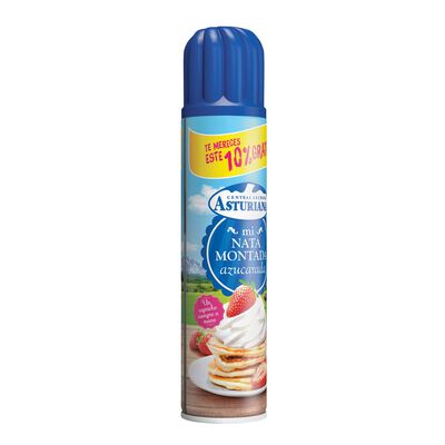 Nata montada azucarada Asturiana spray 250g +10%