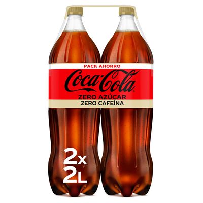 Refresco cola Coca-Cola 2l pack botella 2 zero az&uacute;car zero cafe&iacute;na