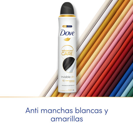 Desodorante en spray advanced care Dove 200ml invisible