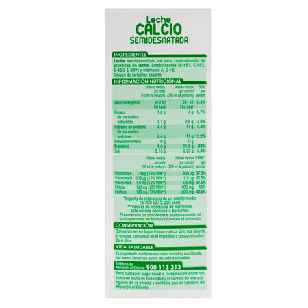 Leche Alipende calcio 1l semidesnatada