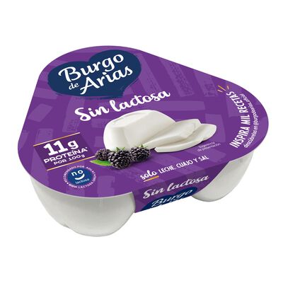 Queso fresco sin lactosa burgo de Arias pack 3 uds