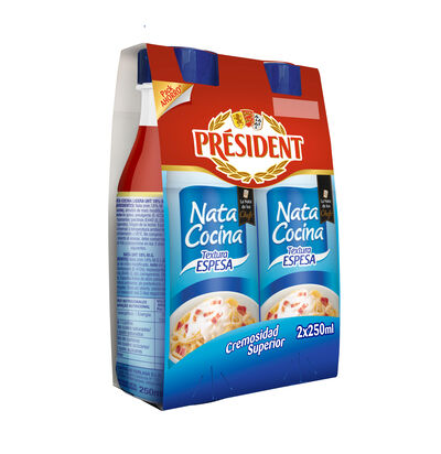 Nata cocina President 250ml textura espesa