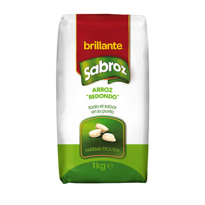 Arroz redondo BRILLANTE sabroz, paquete 1 kg