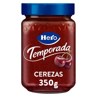 Mermelada de temporada con cerezas seleccionadas en la última campaña Hero 350g