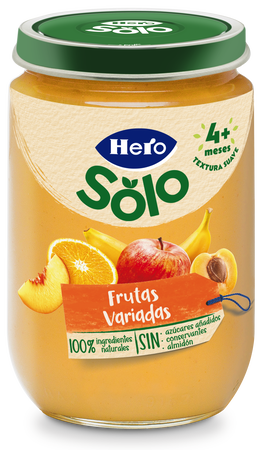 Tarro Hero Solo frutas variadas desde 4 meses 190g