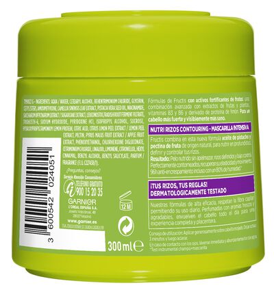Mascarilla capilar intensiva Fructis 320ml hidra rizos