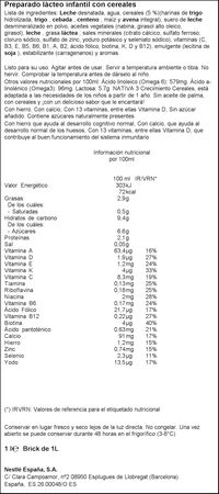 Leche crecimiento Nestlé junior cereales desde 12meses 1l