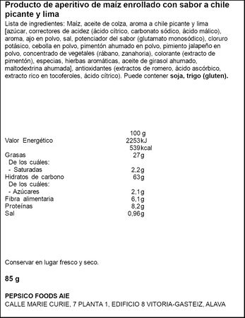 Snacks de maiz picantes Doritos Dinamita Flamin Hot 85g