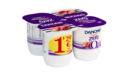 Yogur zero Danone pack 4 fresa