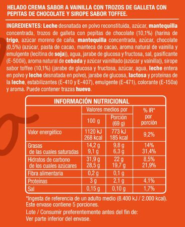 Helado Alipende 500ml cookie dought