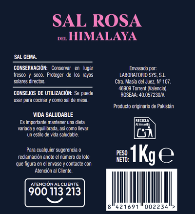 Sal rosa del Himalaya Alipende 1kg