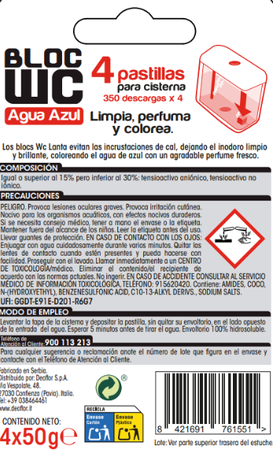 Bloc WC Lanta pack 4 cisterna azul