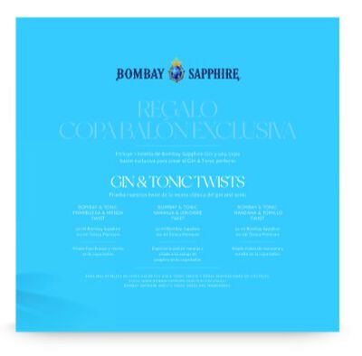 Estuche ginebra con copa bal&oacute;n de regalo Bombay Sapphire 70cl