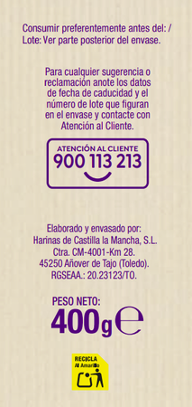 Preparado crujiente pan rallado Alipende 400g