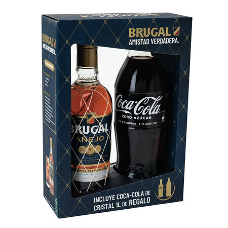Ron añejo Brugal 70cl + Coca-Cola 1l
