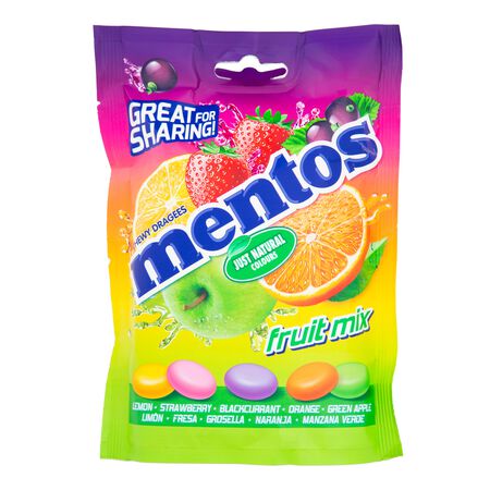 Caramelo Mentos bolsa 160g fruit mix
