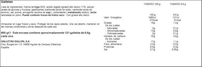 Galleta Gull&oacute;n 800g creme tropical