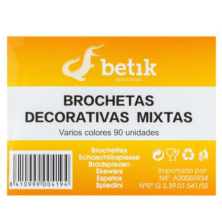 Brochetas Betik 90 uds decorativas
