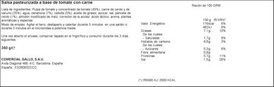 Salsa bolo&ntilde;esa para pasta y pizza Gallo 350g