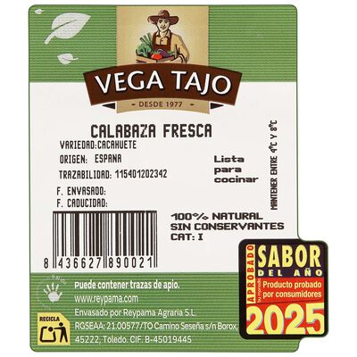 Calabaza Troceada Bandeja 500g
