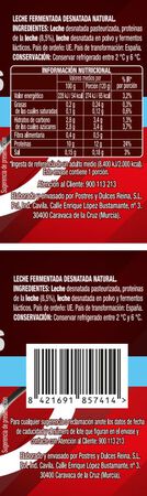 Leche fermentada prote&iacute;na Alipende 4 unidades natural