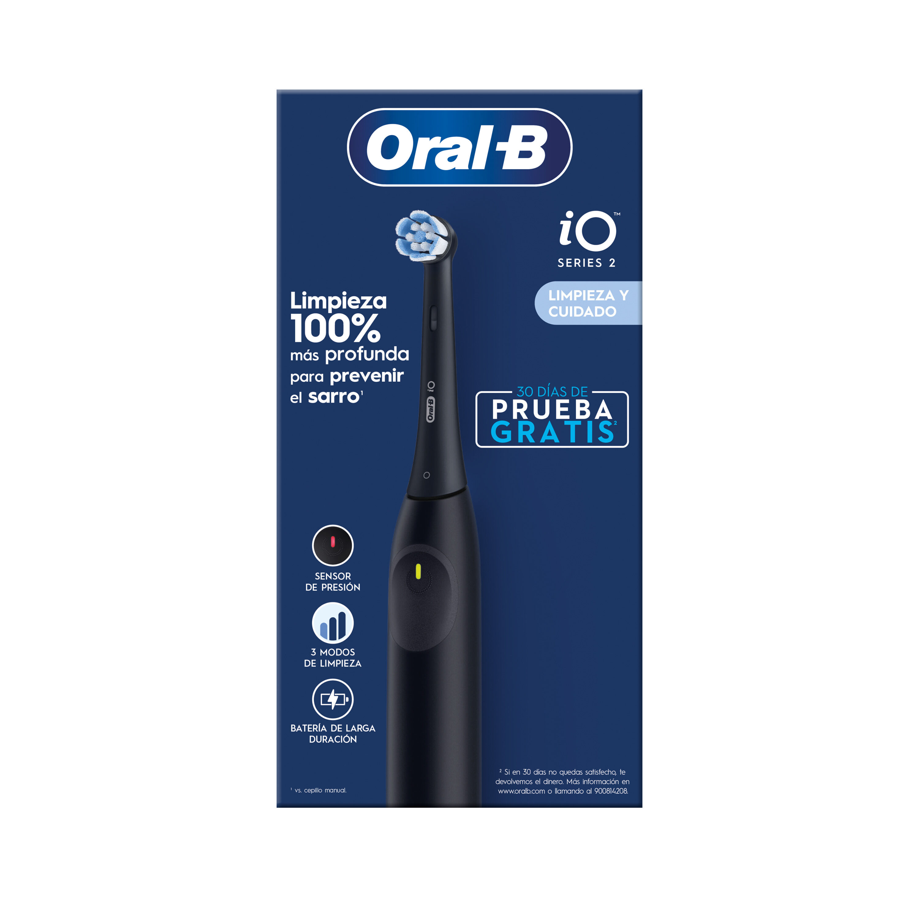 Cepillo de Dientes Eléctrico Negro Noche, con 1 Cabezal Diseñado por Braun