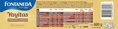 Galletas de chocolate y 5 cereales Yayitas Fontaneda 600g