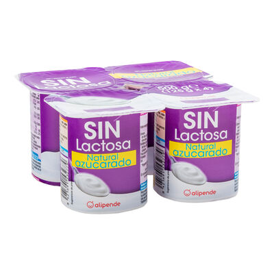 Leche fermentada sin lactosa Alipende pack 4 natural azucarado