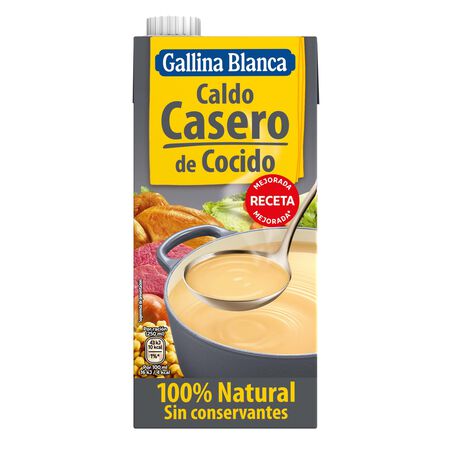 Caldo casero Gallina Blanca 1l cocido 100% natural