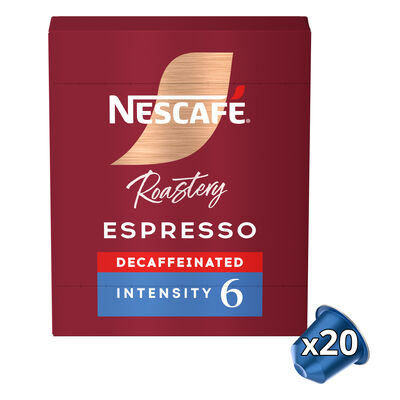 C&aacute;psulas de caf&eacute; descafeinado light roast Int. 6 m&aacute;quinas Nespresso Nescaf&eacute; 20 c&aacute;psulas