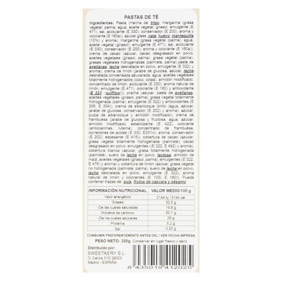 Pastas de té Sweetlery 320g