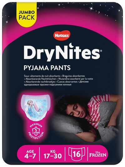 Pants braguitas Huggies Drynites Girls 17-30kg 16 uds
